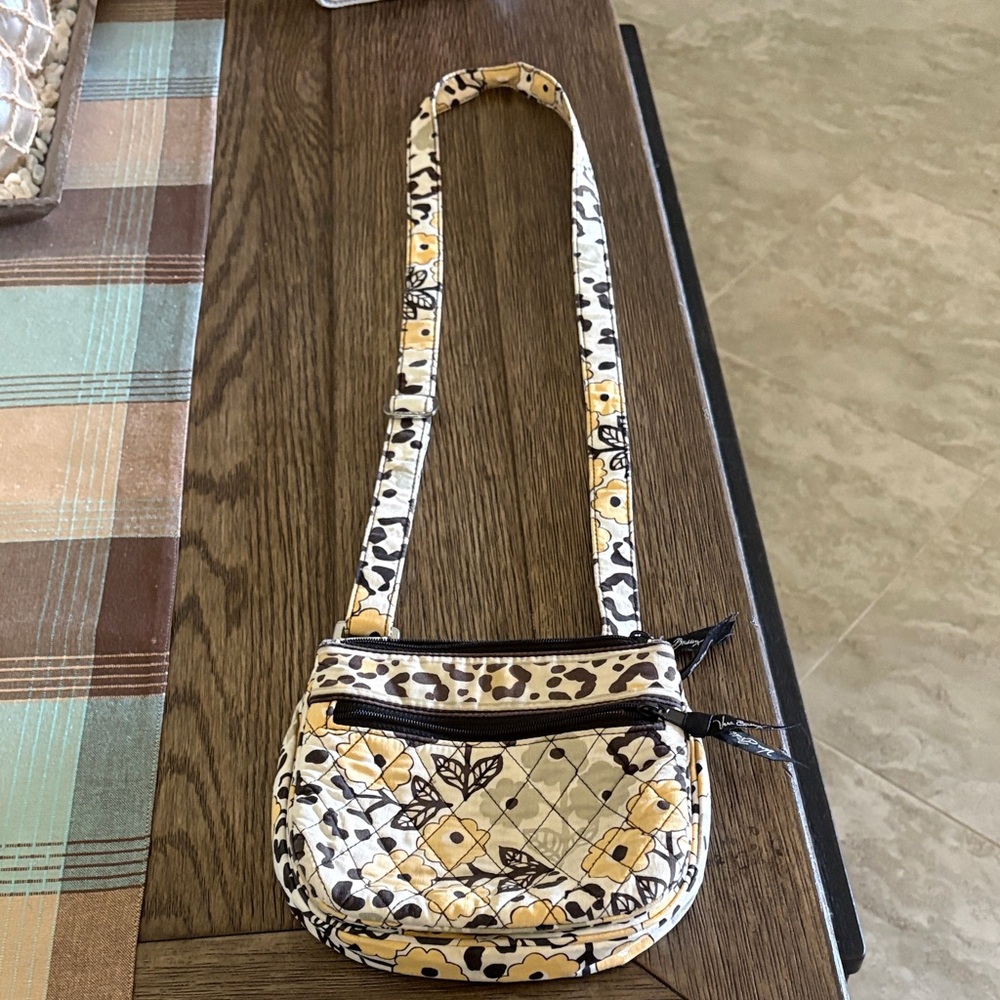 Vera Bradley Floral Crossbody Bag in Yellow and Black